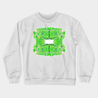 green mayan spaceship ecopop Crewneck Sweatshirt